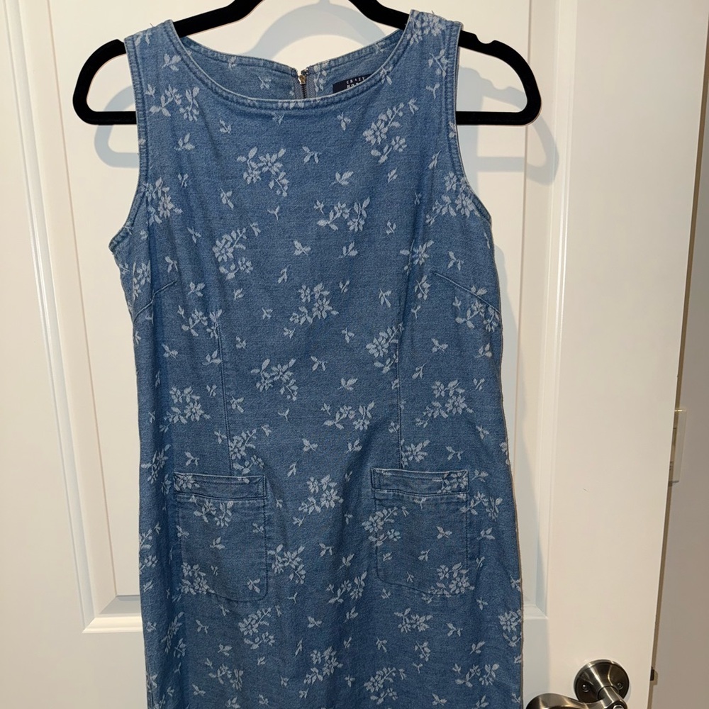 Liz Claiborne Denim Floral Mini Dress